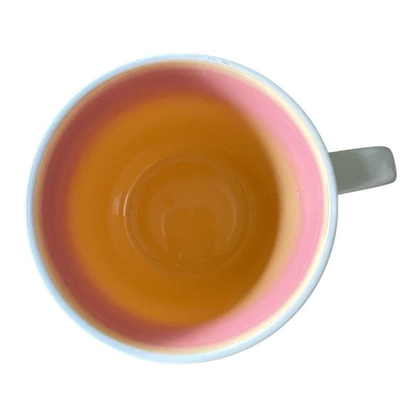 Dunkin' Donuts 20 Oz Pink Ombré Inside Ceramic Coffee Mug Dunkin Logo - Picture 3 of 4